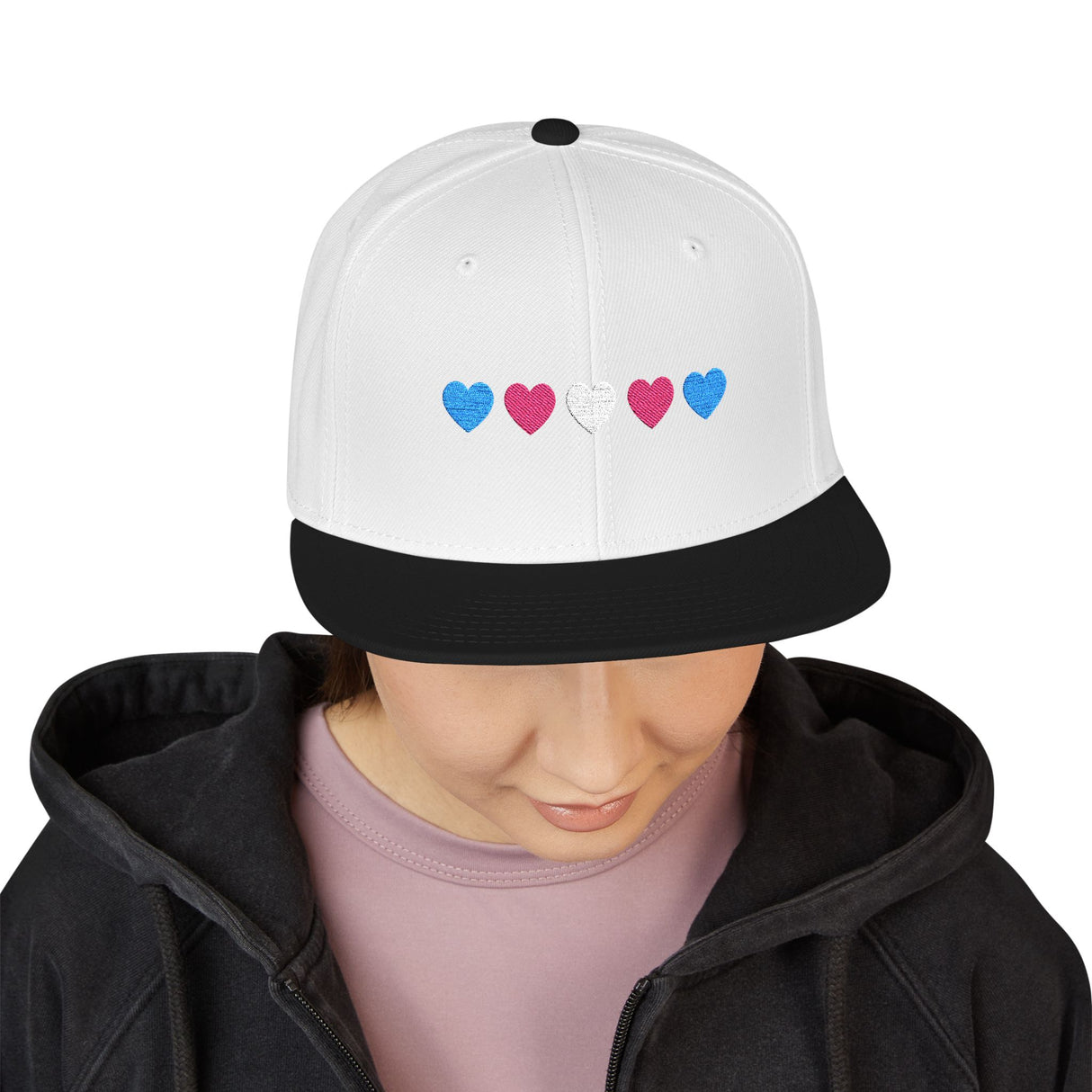 Trans Heart Snapback – Structured Fit, Unshakable Pride