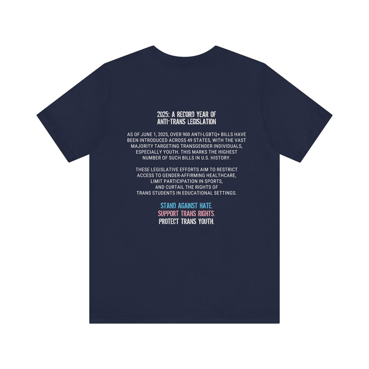 2025 Protect Trans Youth Lightweight Tee – Soft Fit, Urgent Message