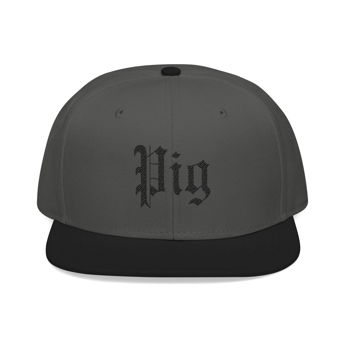 Pig Embroidered Snapback Hat
