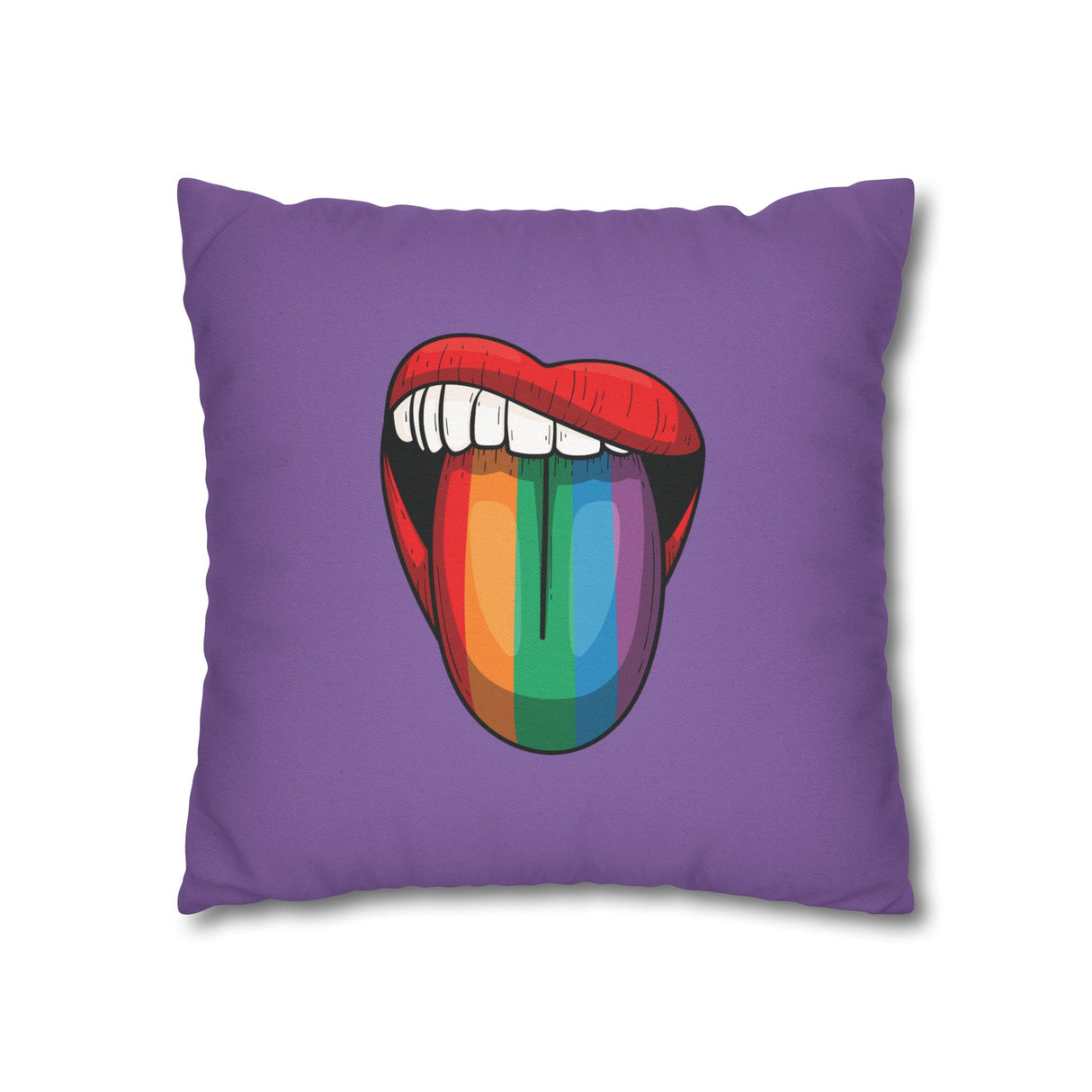 Rainbow Lick Pillow Cover