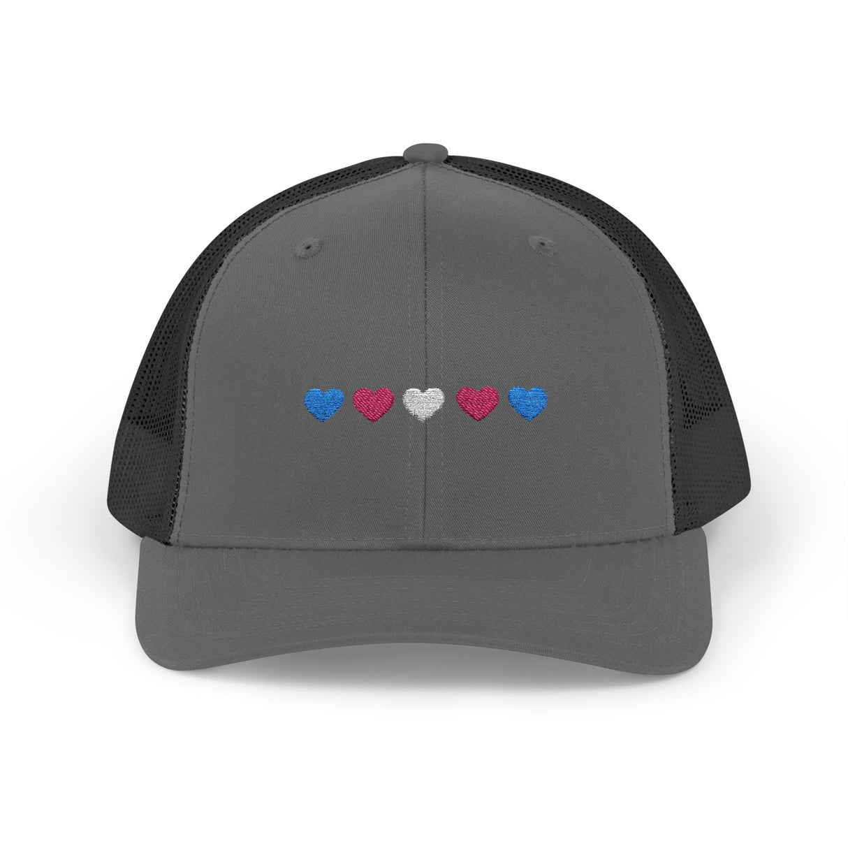 Trans Heart Trucker Cap – Mesh Back, Full Pride