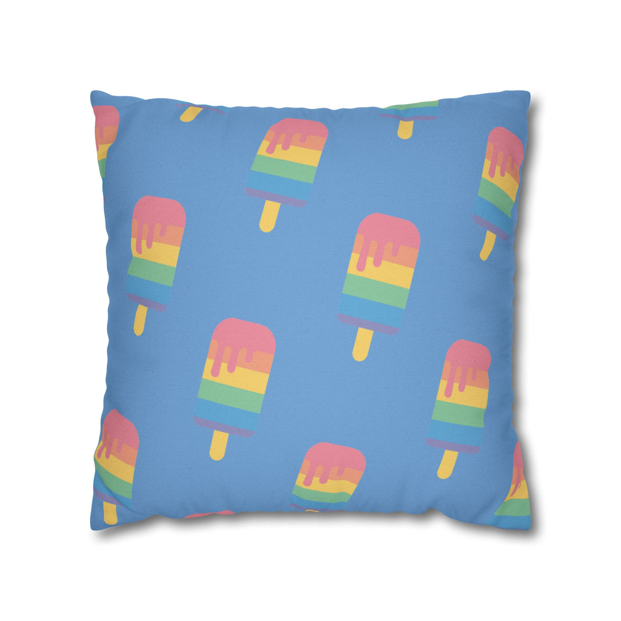 Melting Point Colorful Popsicle Square Pillowcase for Summer Vibes
