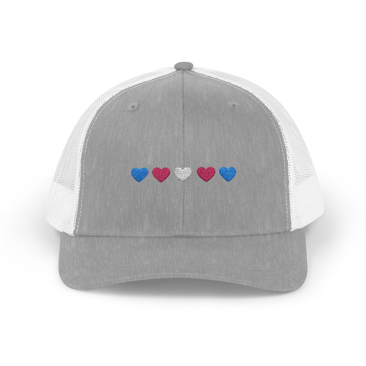 Trans Heart Trucker Cap – Mesh Back, Full Pride