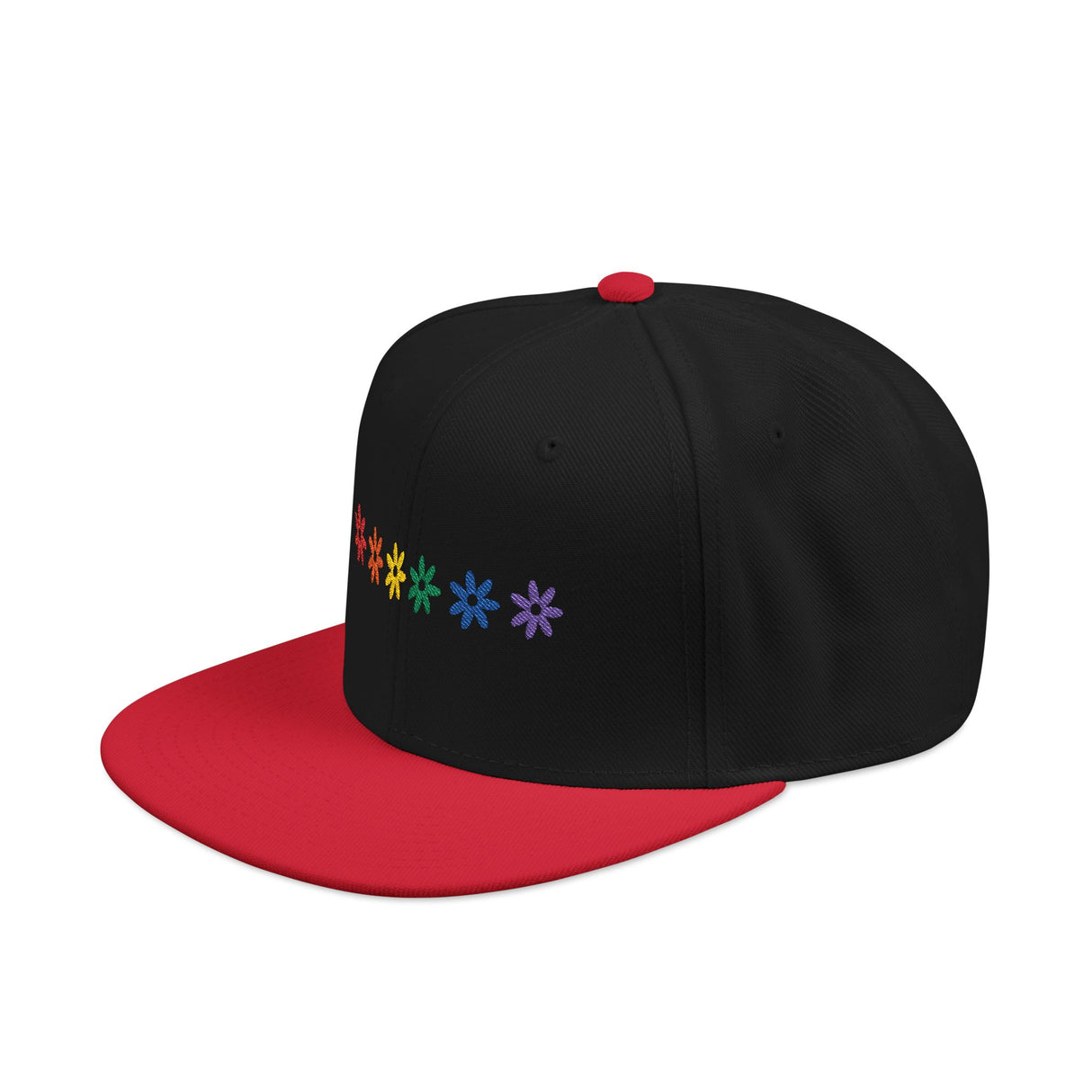Rainbow Flowers Snapback Hat – Blooms with Bite