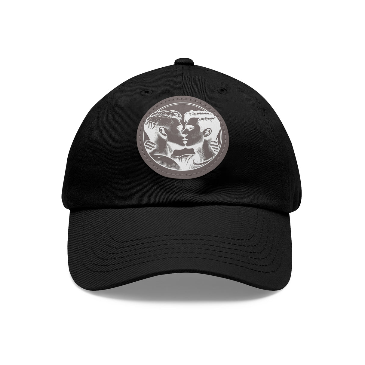 Close Enough to Breathe Dad Hat with Faux Leather Patch