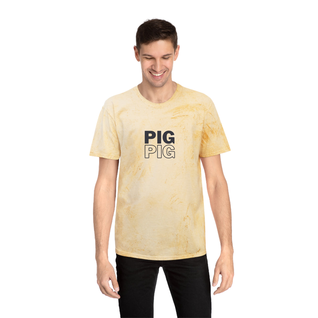 Pig Pattern Color Blast T-Shirt - Vibrant Pig Print Tees for Fun-Loving Individuals