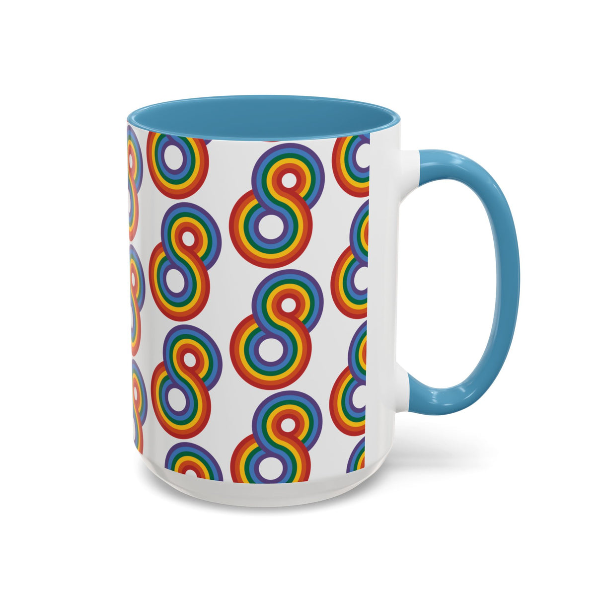 Gayfinity Rainbow Accent Mug – Infinite Pride, One Sip at a Time – 11oz & 15oz Options