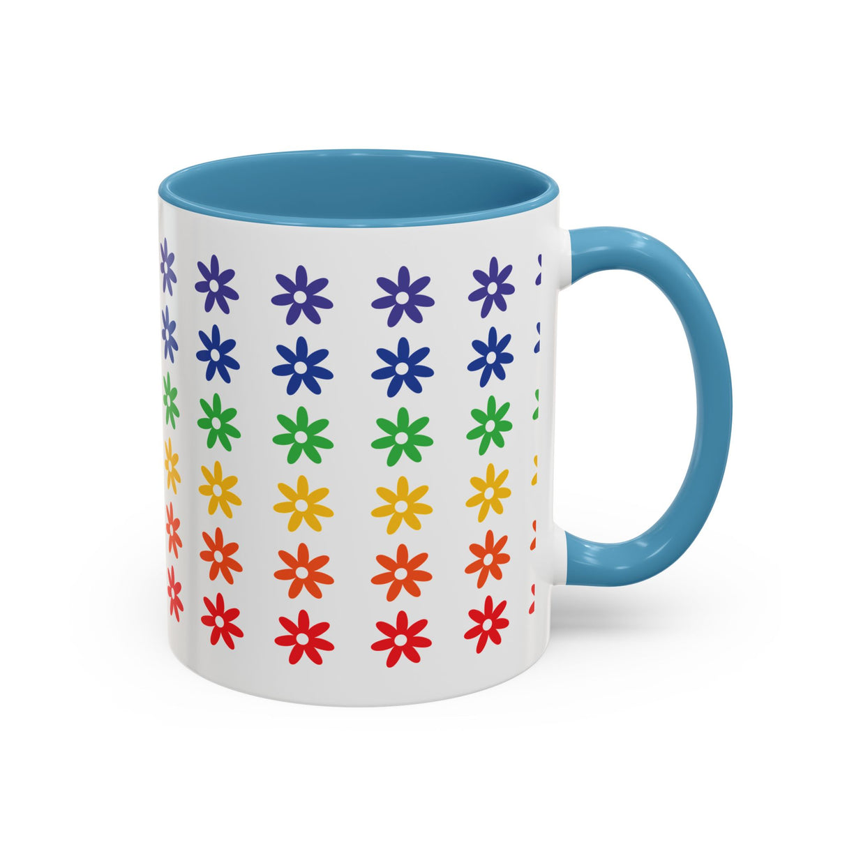 Rainbow Flowers Mug – Sip with Pride - 11oz & 15oz Options