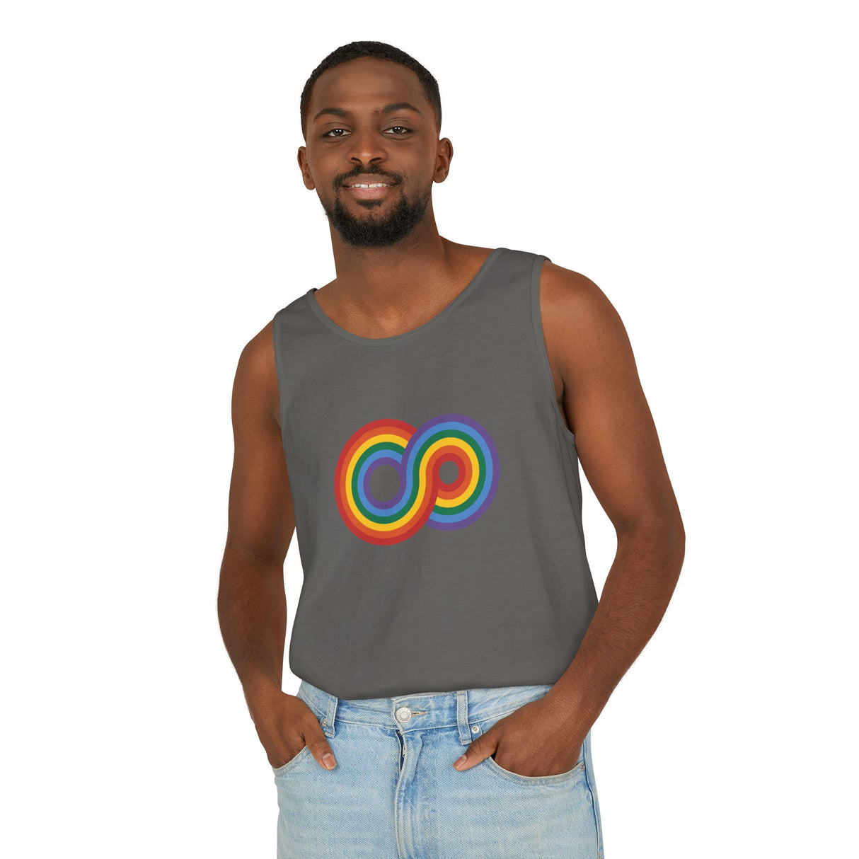 Gayfinity Rainbow Heavyweight Tank – Garment-Dyed, Endlessly Bold