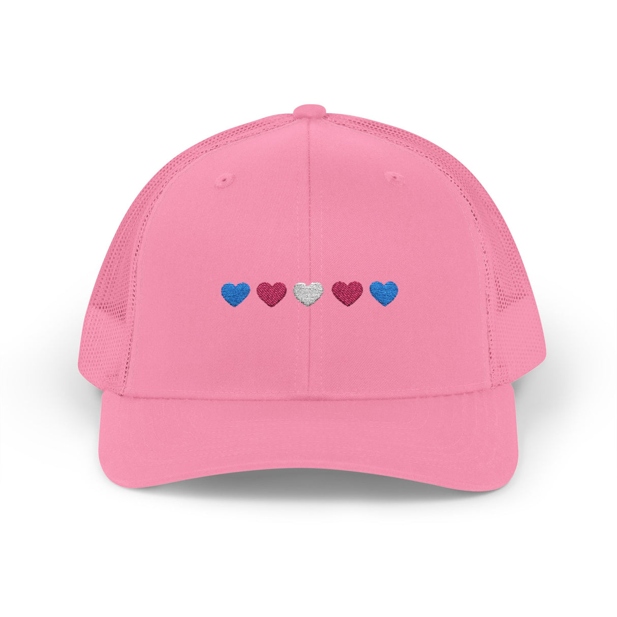 Trans Heart Trucker Cap – Mesh Back, Full Pride