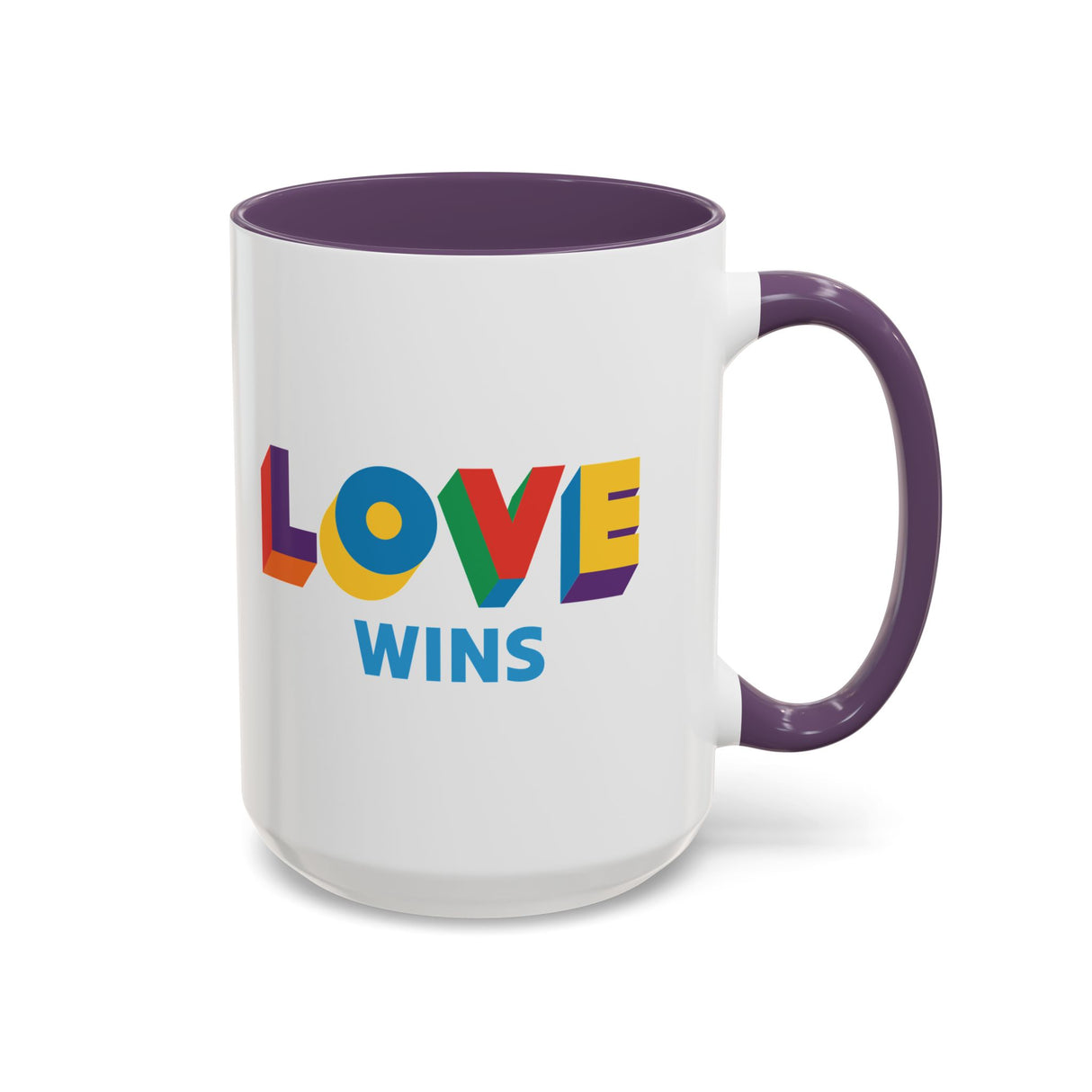 Love Wins Accent Mug – Sip with Pride – 11oz & 15oz Options