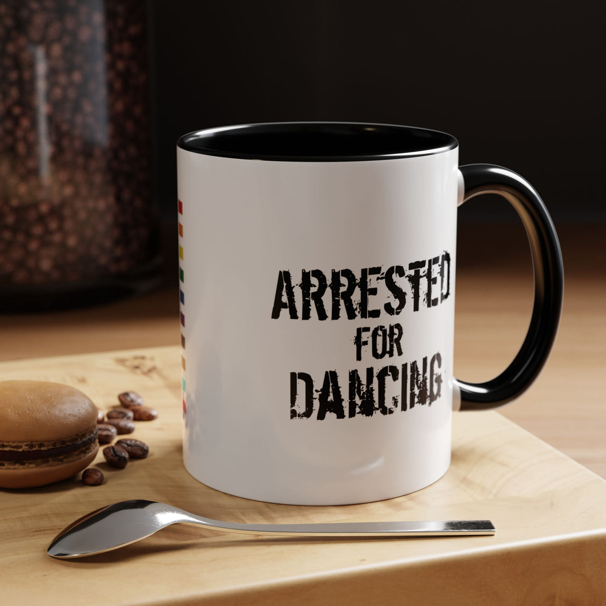 Arrested for Dancing Accent Mug – Stirred, Not Silent