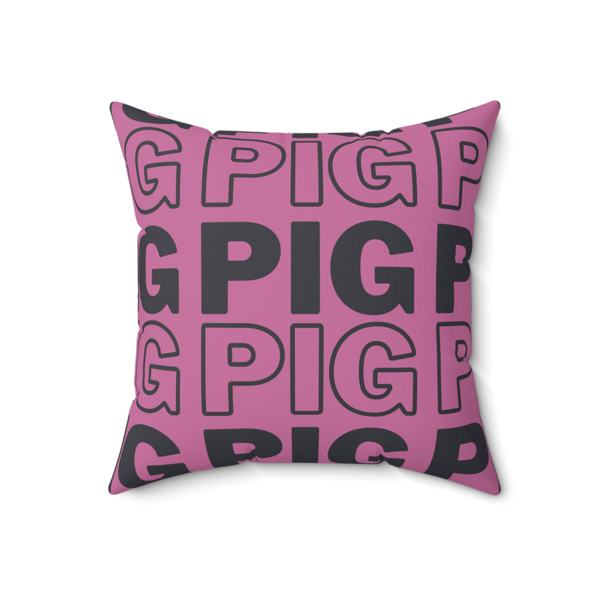 Pig Spun Polyester Square Pillow - Modern Decor for Stylish Spaces