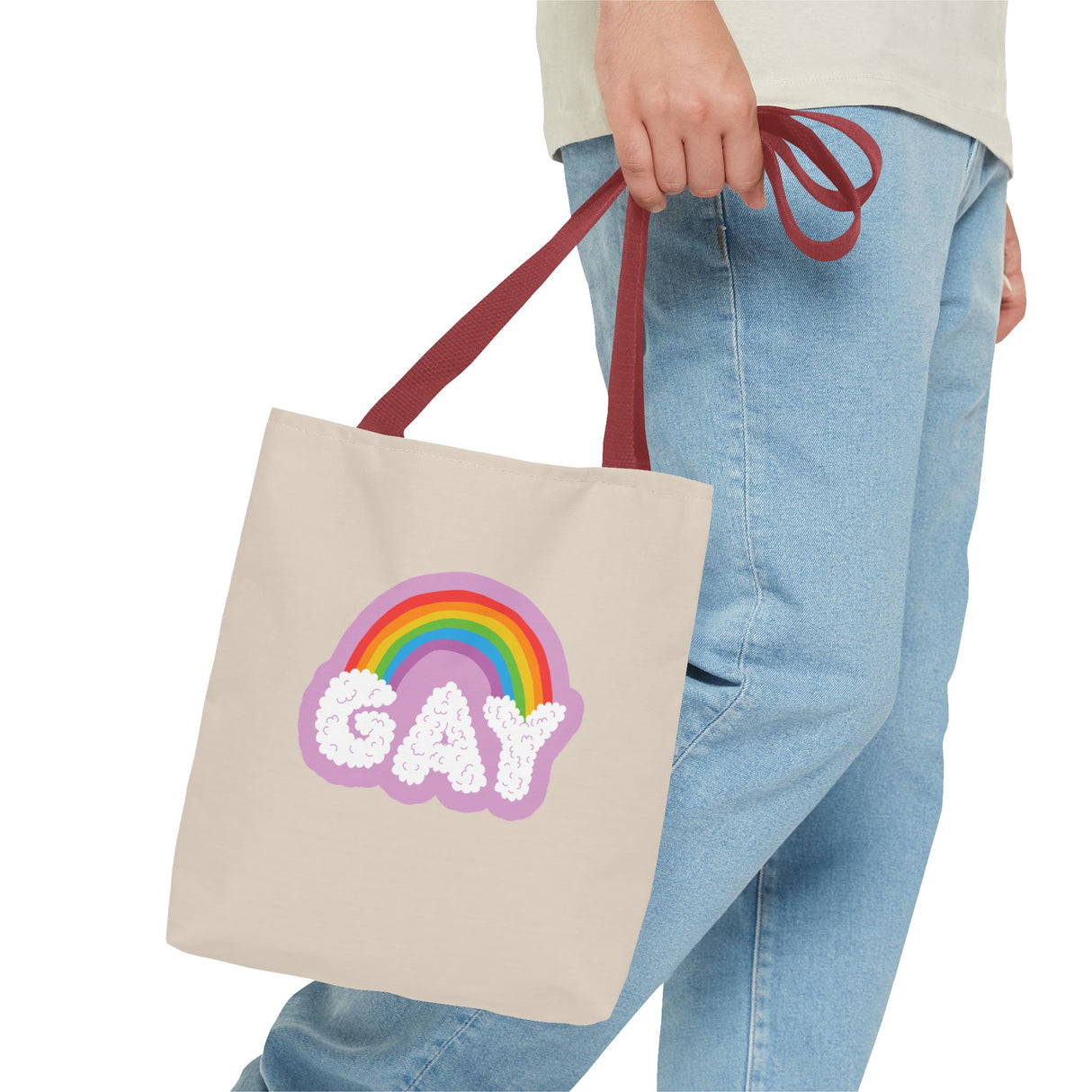 Gay Rainbow Cloud Tote – Cute, Bold, and Built to Carry It All
