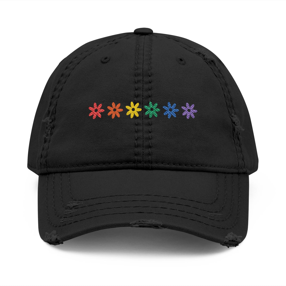 Rainbow Flowers Hat – Soft Petals, Sharp Energy