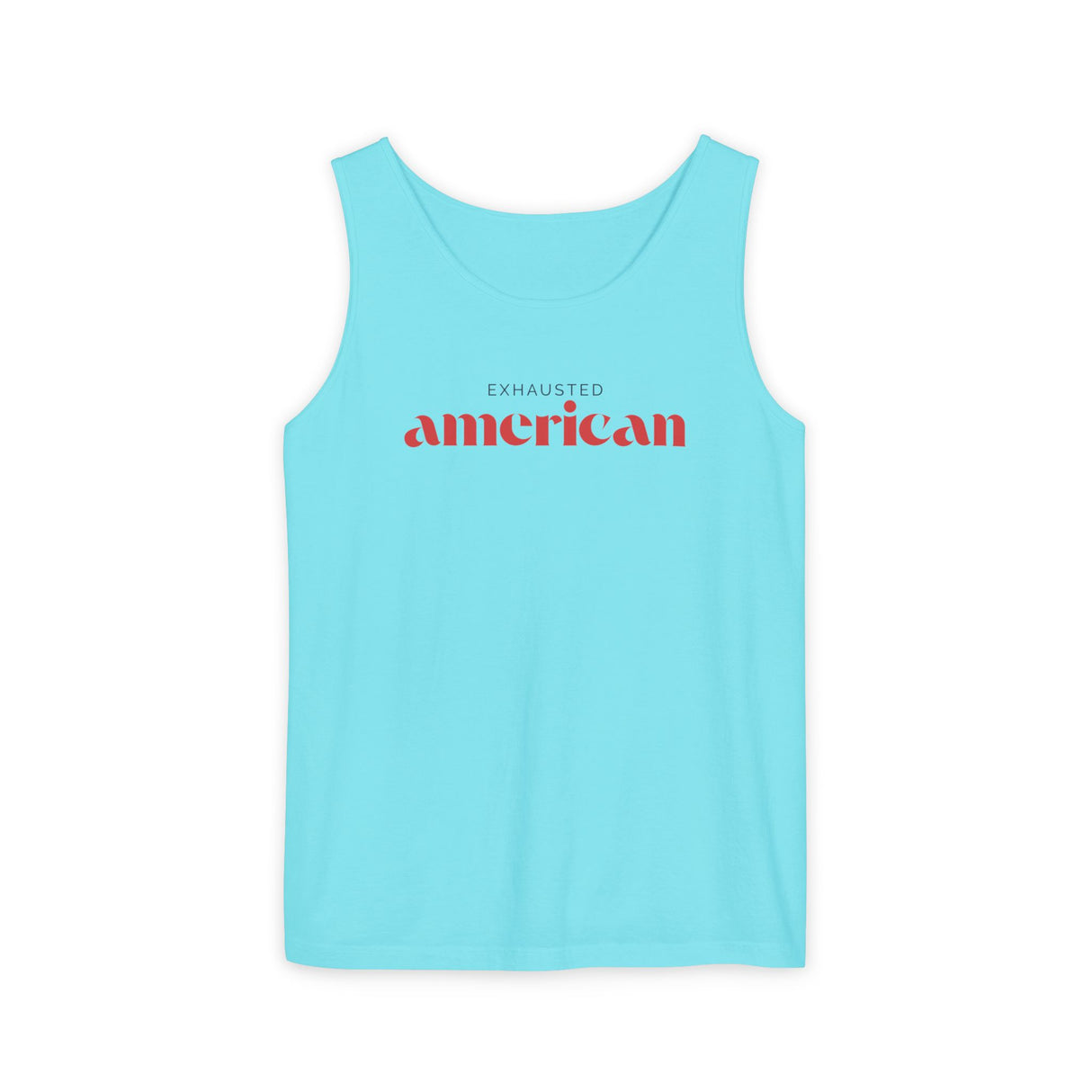 Exhausted American Unisex Tank Top - Casual Summer Wear