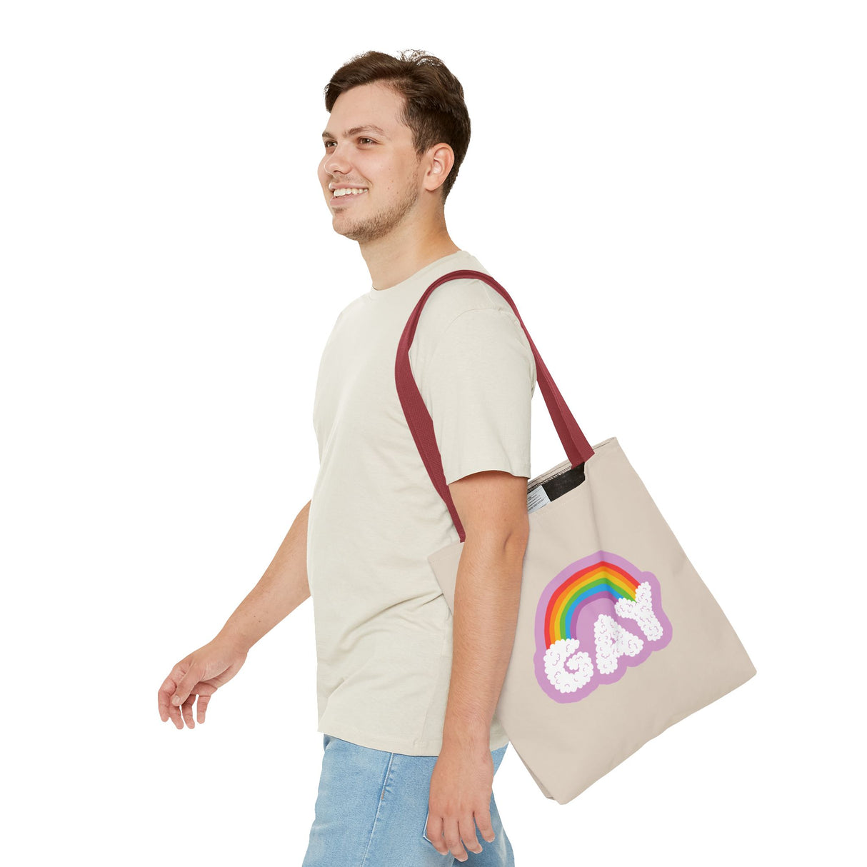 Gay Rainbow Cloud Tote – Cute, Bold, and Built to Carry It All