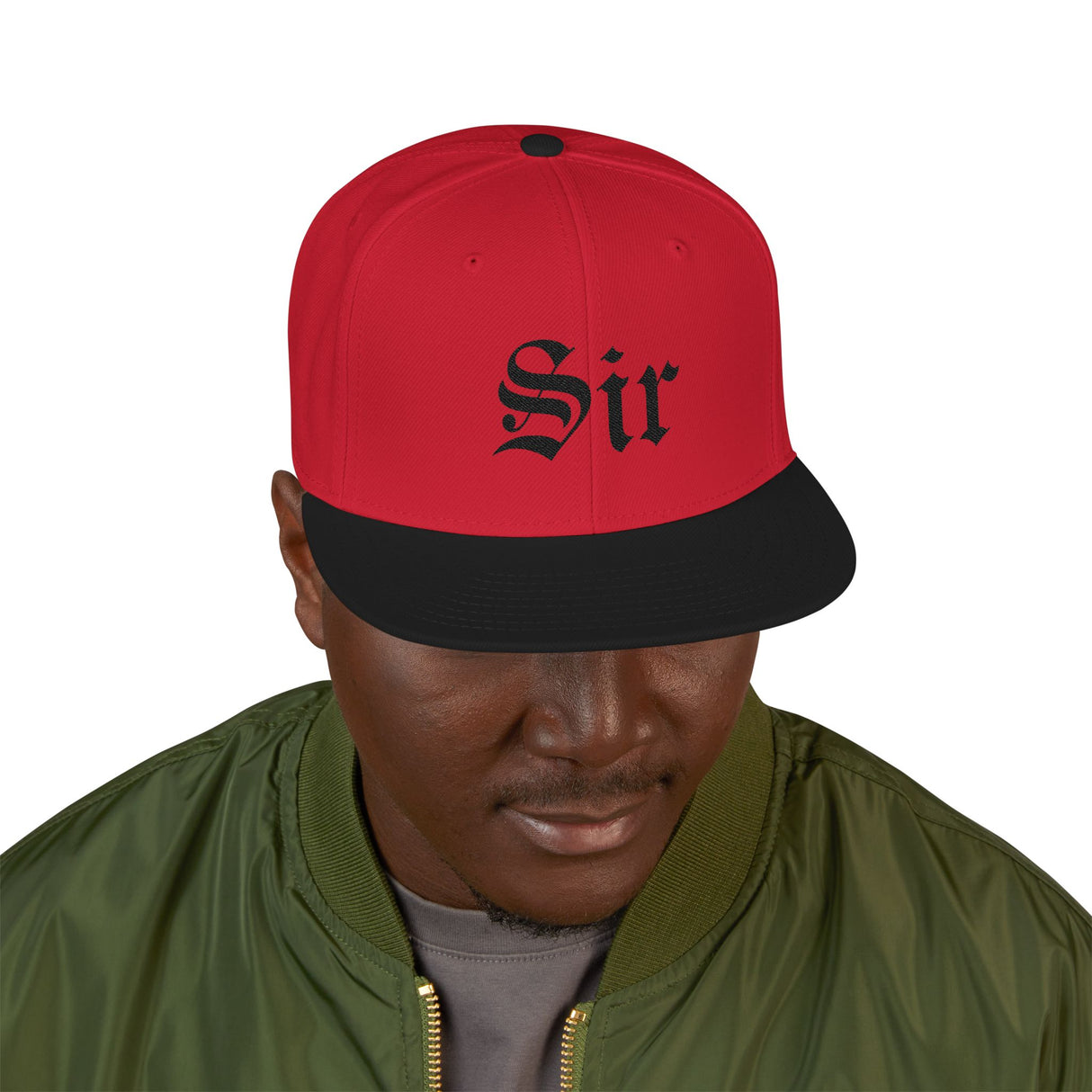 Sir Embroidered Snapback Hat