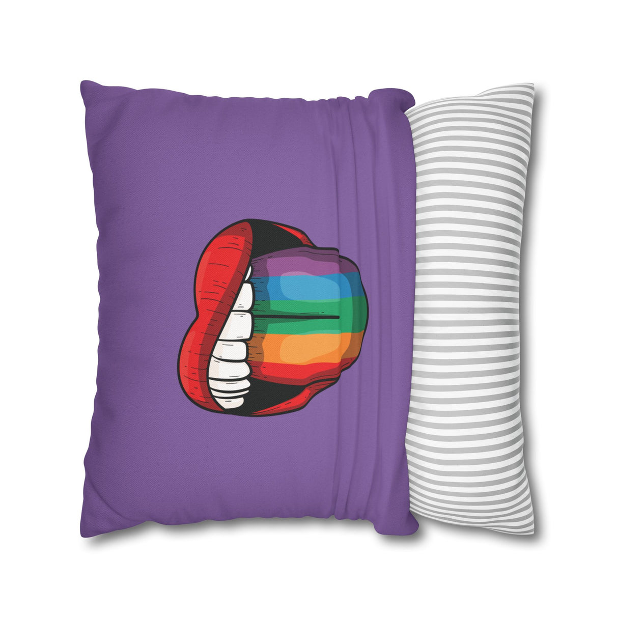Rainbow Lick Pillow Cover