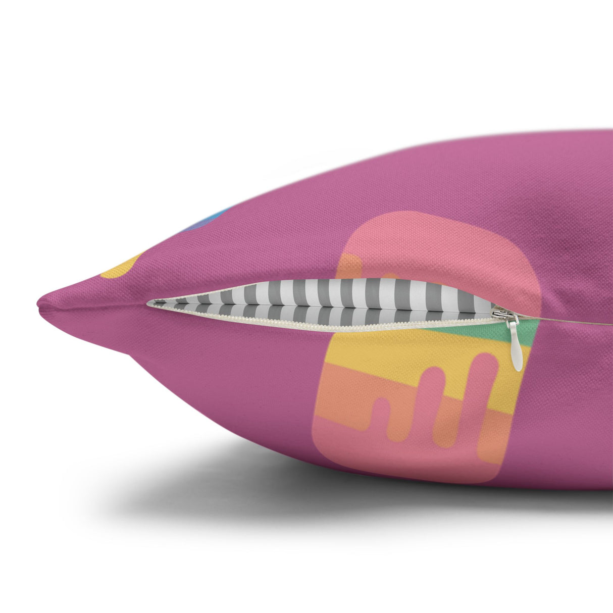 Melting Point Colorful Popsicle Square Pillowcase for Summer Vibes