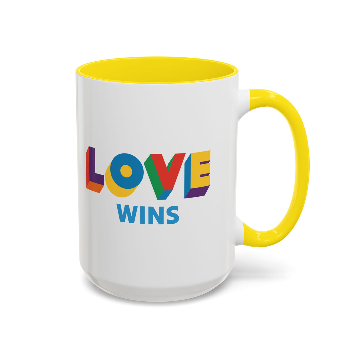 Love Wins Accent Mug – Sip with Pride – 11oz & 15oz Options