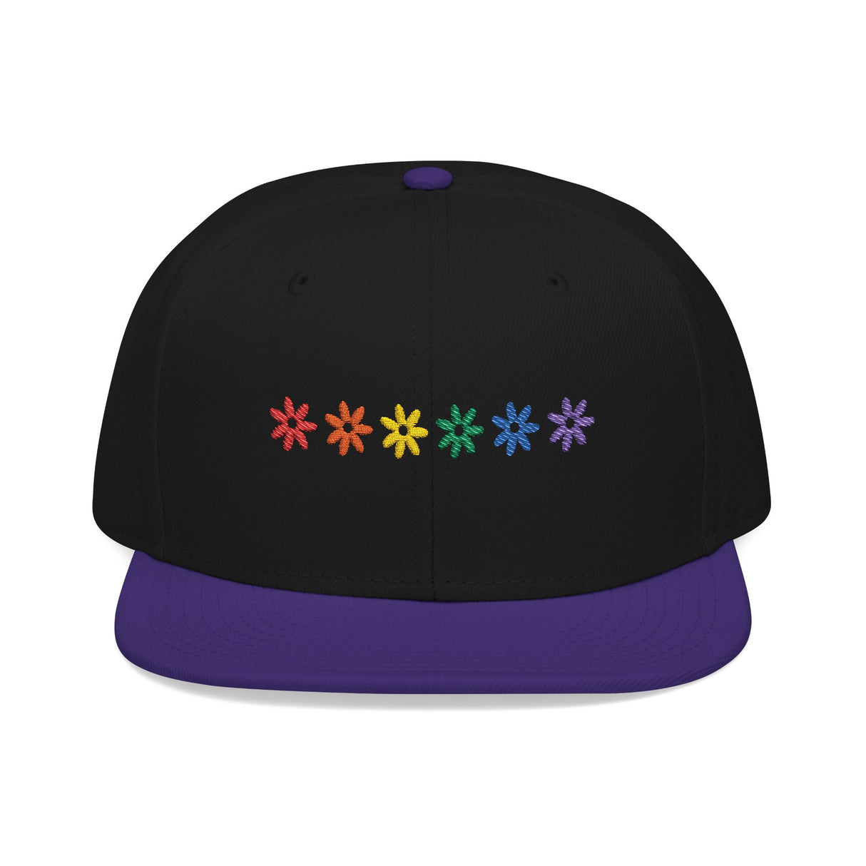 Rainbow Flowers Snapback Hat – Blooms with Bite
