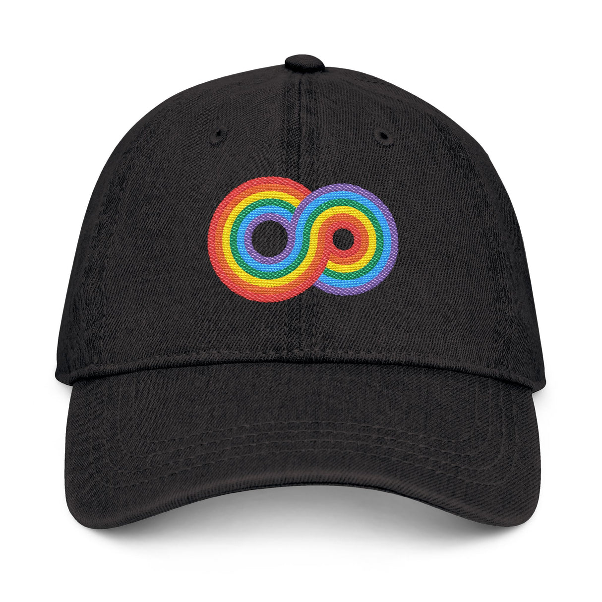 Gayfinity Rainbow Denim Hat – Chill Fit, Infinite Energy