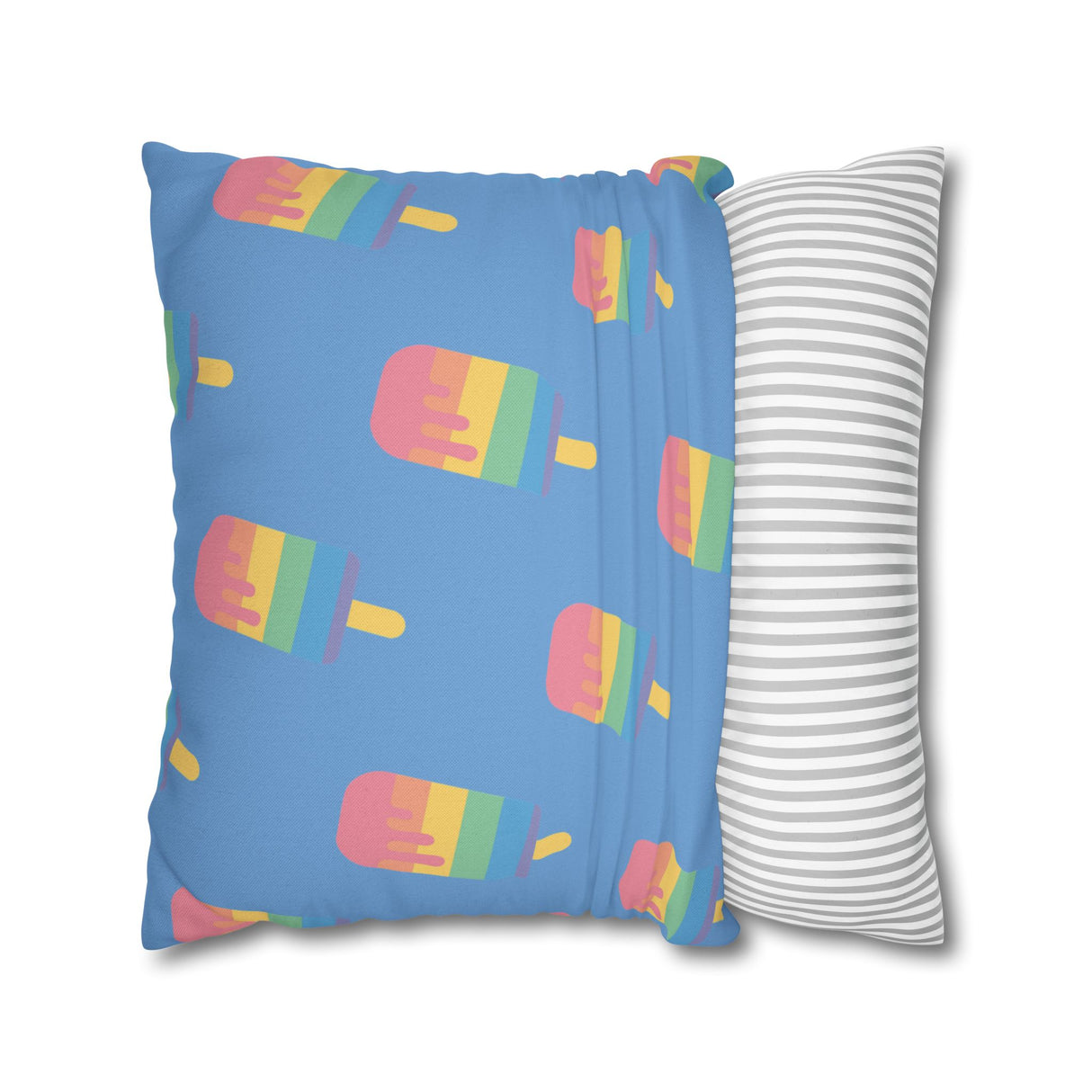 Melting Point Colorful Popsicle Square Pillowcase for Summer Vibes