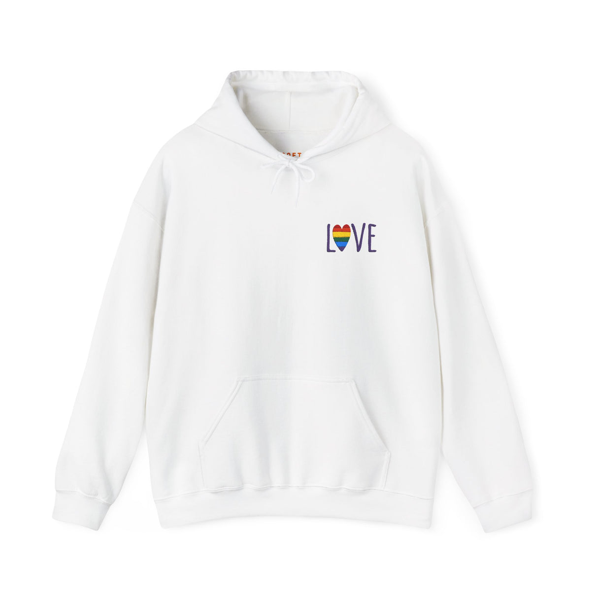 LOVE Rainbow Embroidered Hoodie