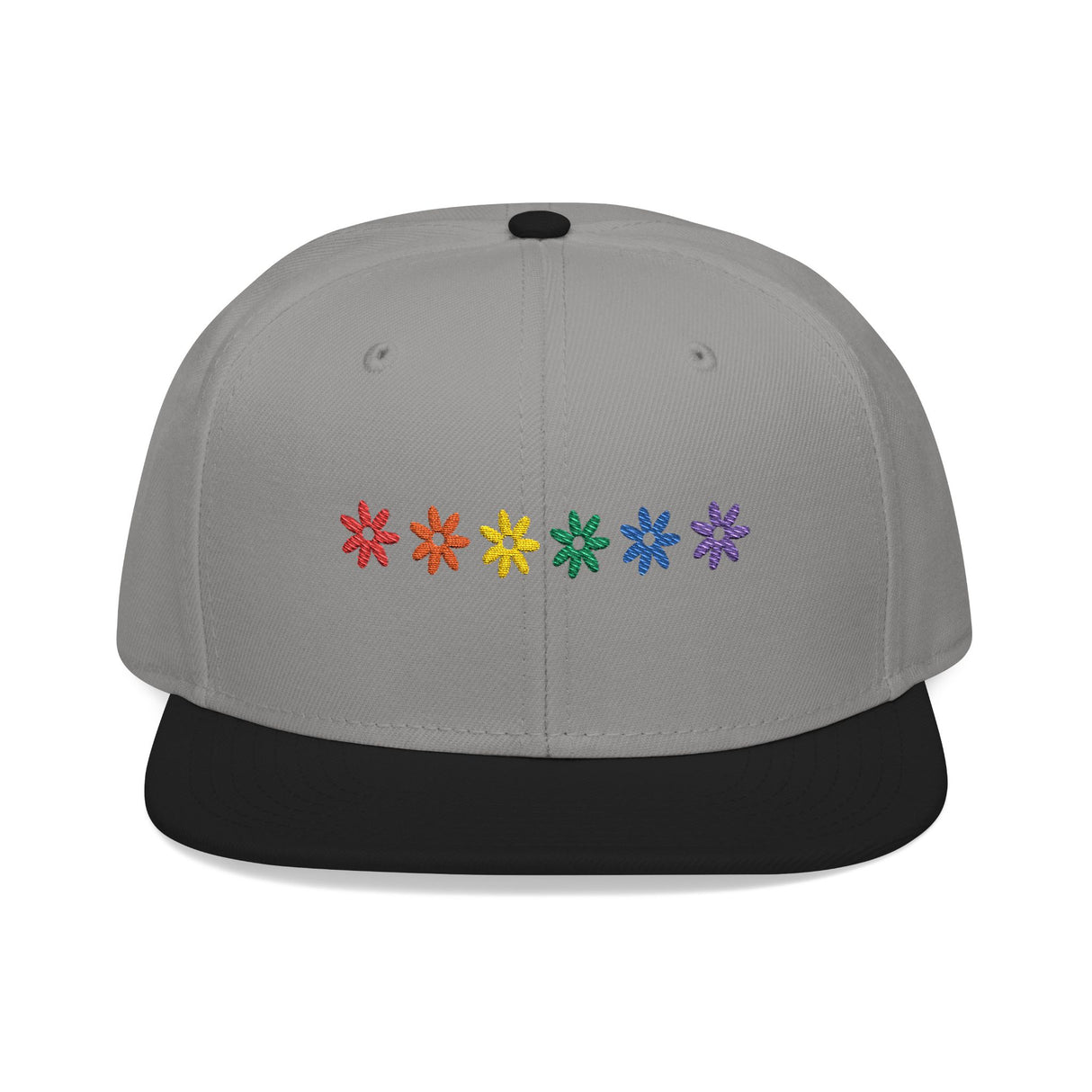 Rainbow Flowers Snapback Hat – Blooms with Bite