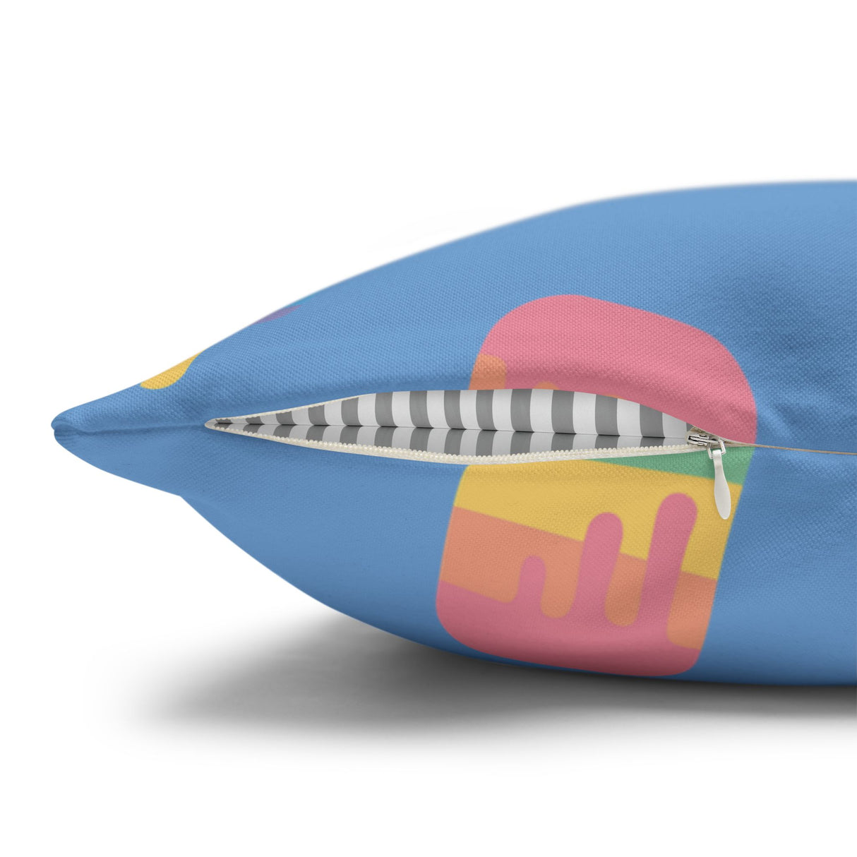 Melting Point Colorful Popsicle Square Pillowcase for Summer Vibes