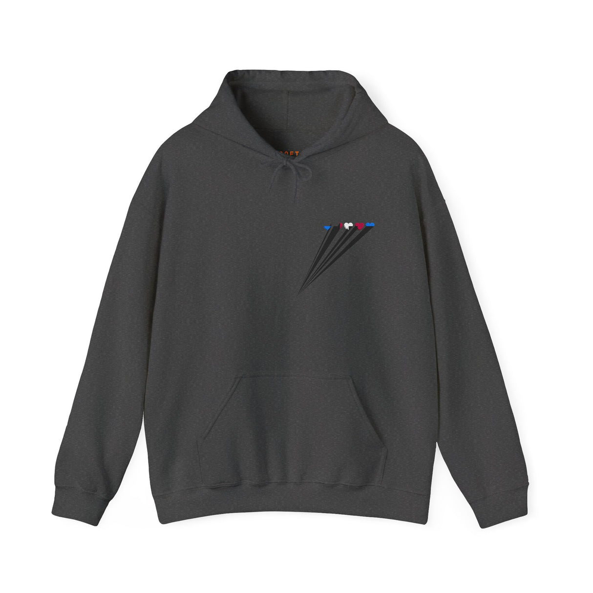 Trans Heart Embroidered Hoodie – Classic Fit, Lasting Pride