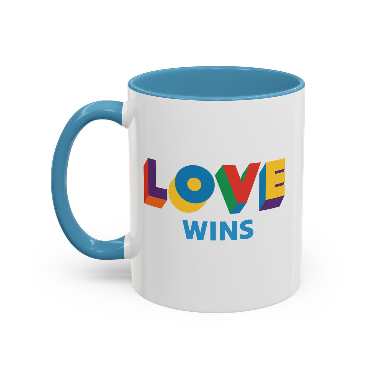 Love Wins Accent Mug – Sip with Pride – 11oz & 15oz Options