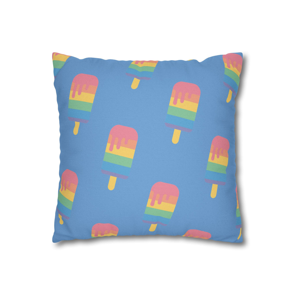 Melting Point Colorful Popsicle Square Pillowcase for Summer Vibes
