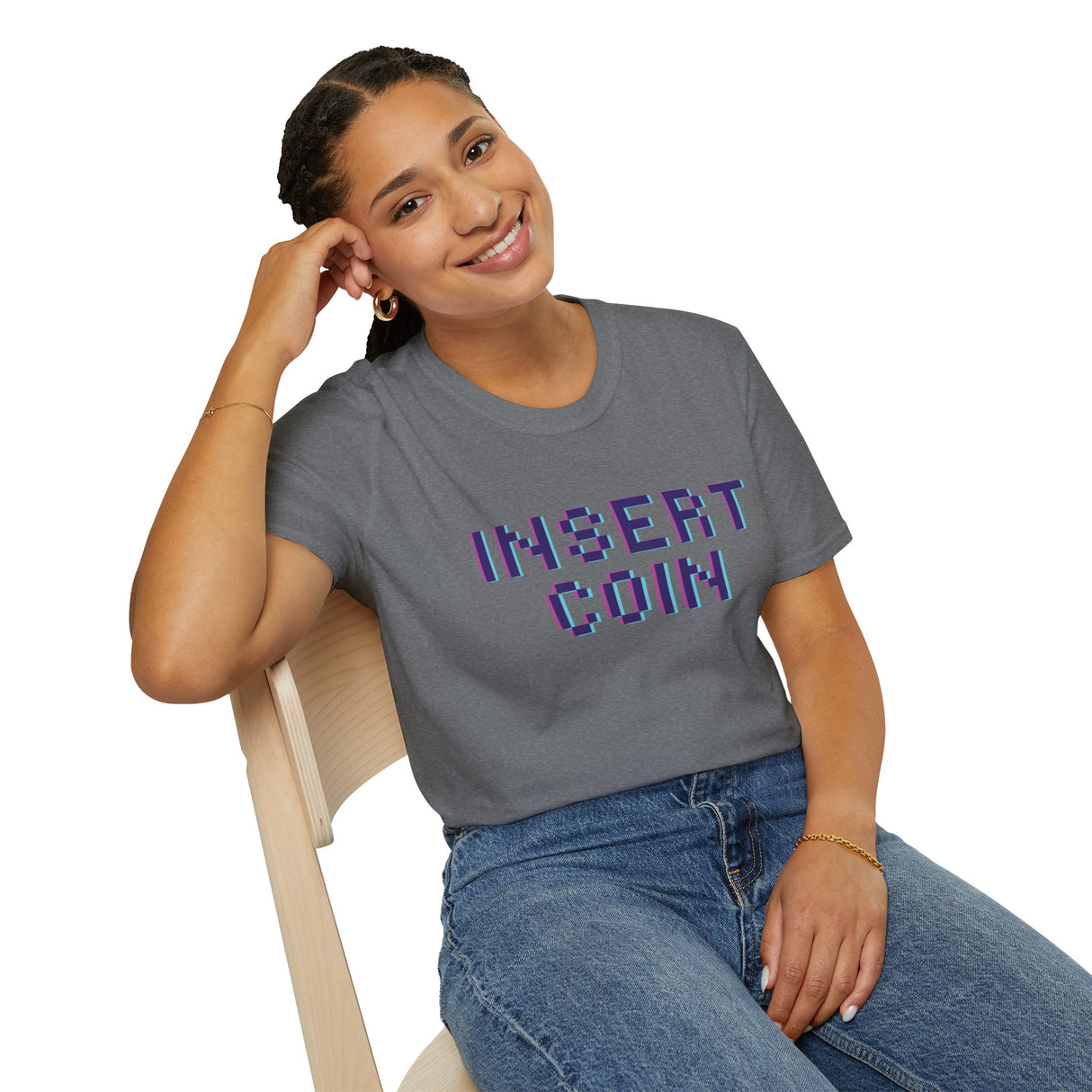 Insert Coin Unisex Softstyle T-Shirt - Casual Comfort Tee for Everyday Wear