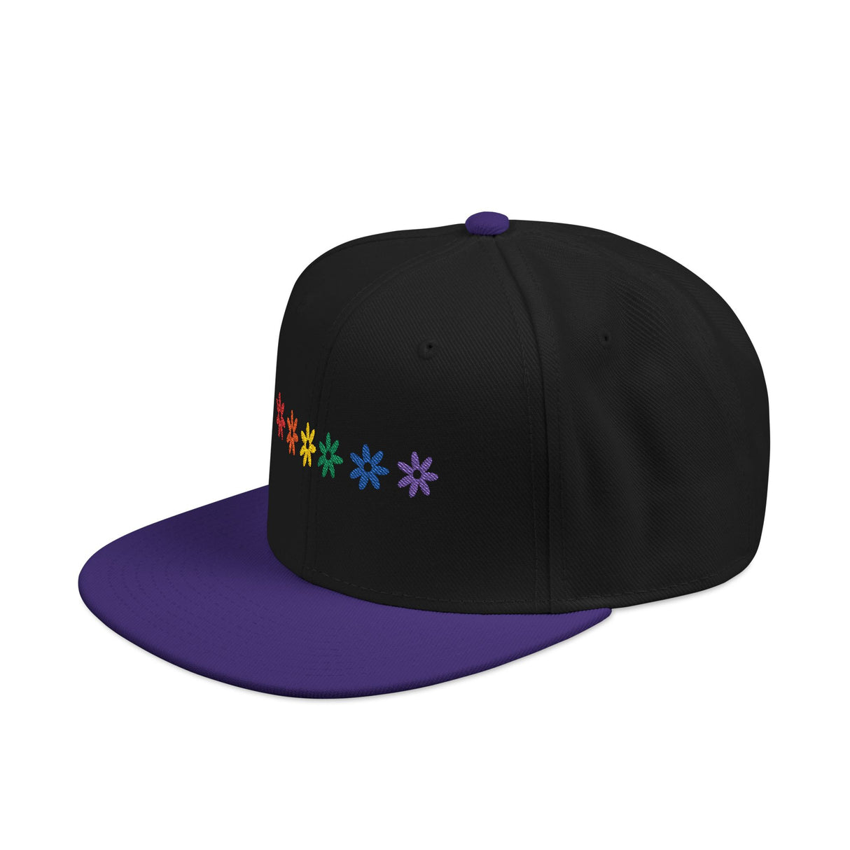 Rainbow Flowers Snapback Hat – Blooms with Bite