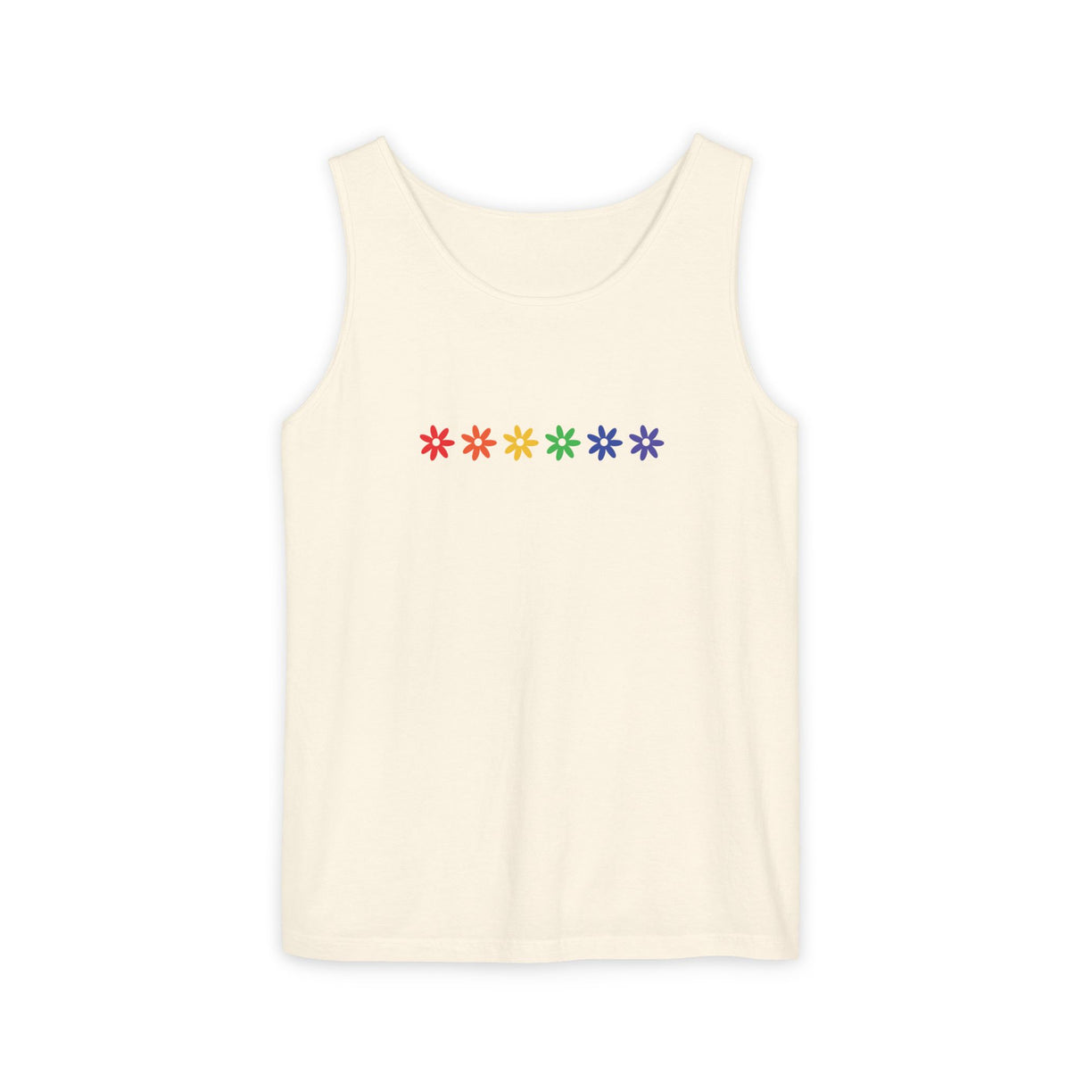 Rainbow Flowers Tee – Faded Florals, Loud Pride