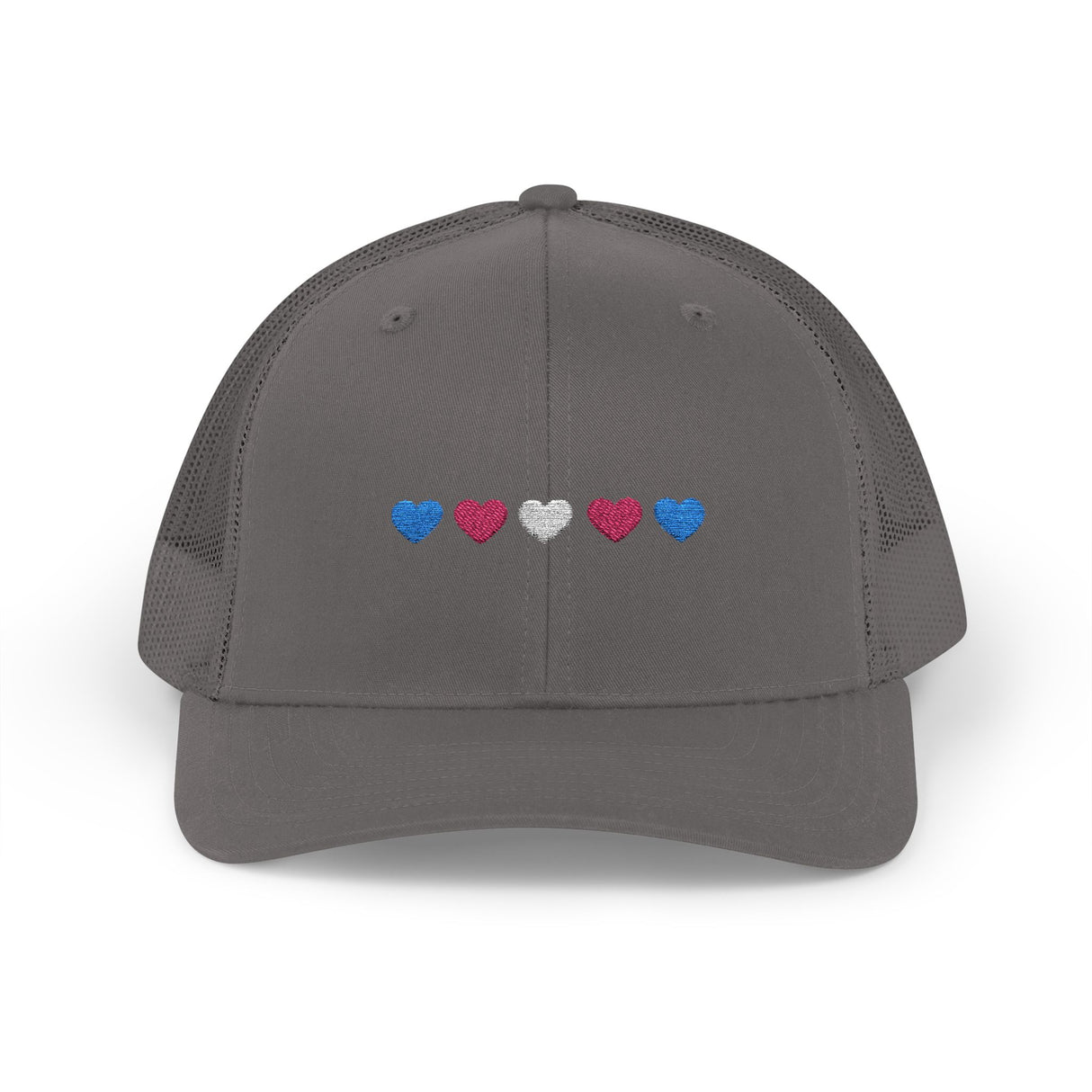 Trans Heart Trucker Cap – Mesh Back, Full Pride