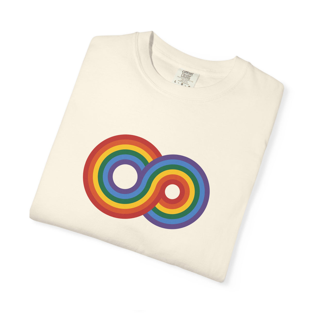 Gayfinity Rainbow Heavyweight Tee – Washed Look, Limitless Pride