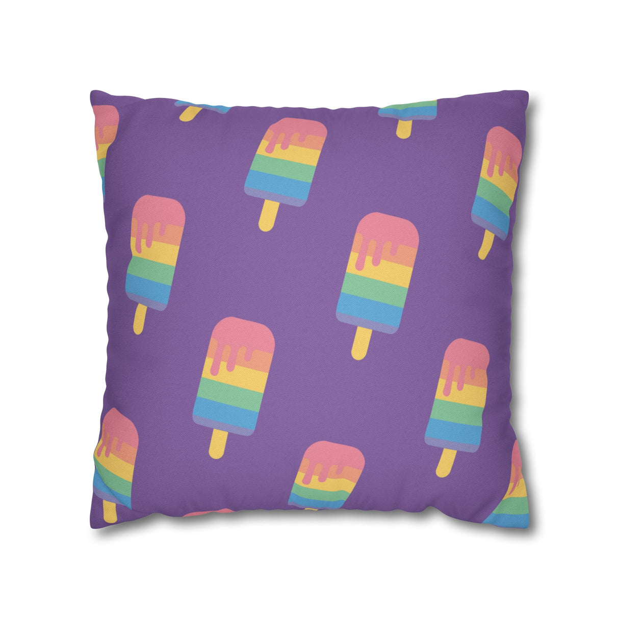 Melting Point Colorful Popsicle Square Pillowcase for Summer Vibes