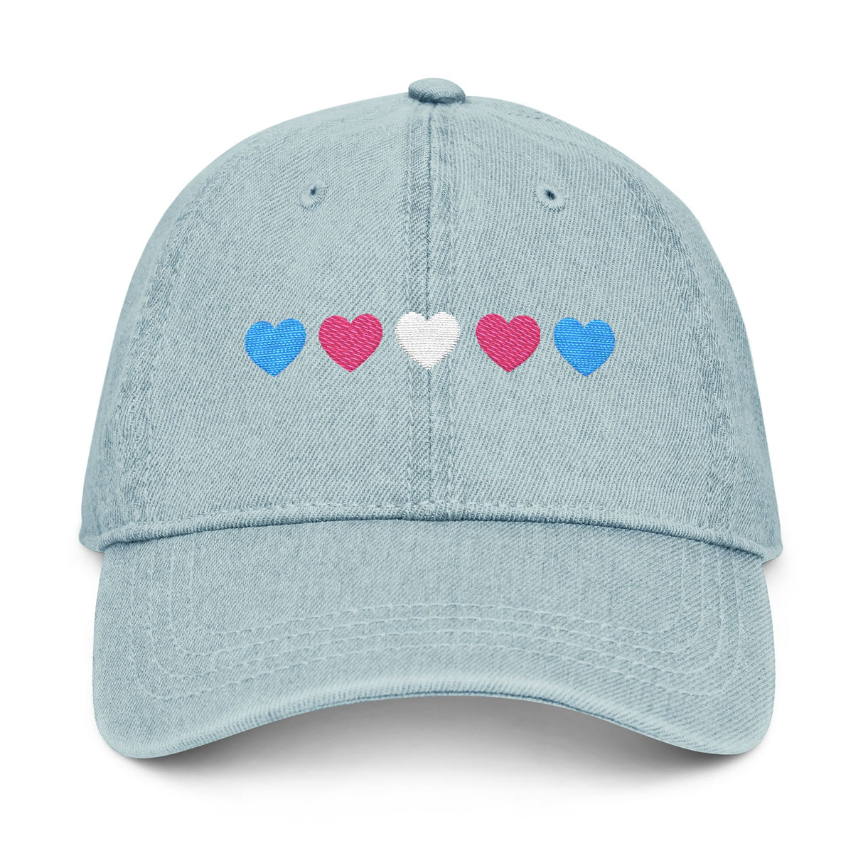 Trans Heart Denim Dad Hat – Classic Fit, Loud Love