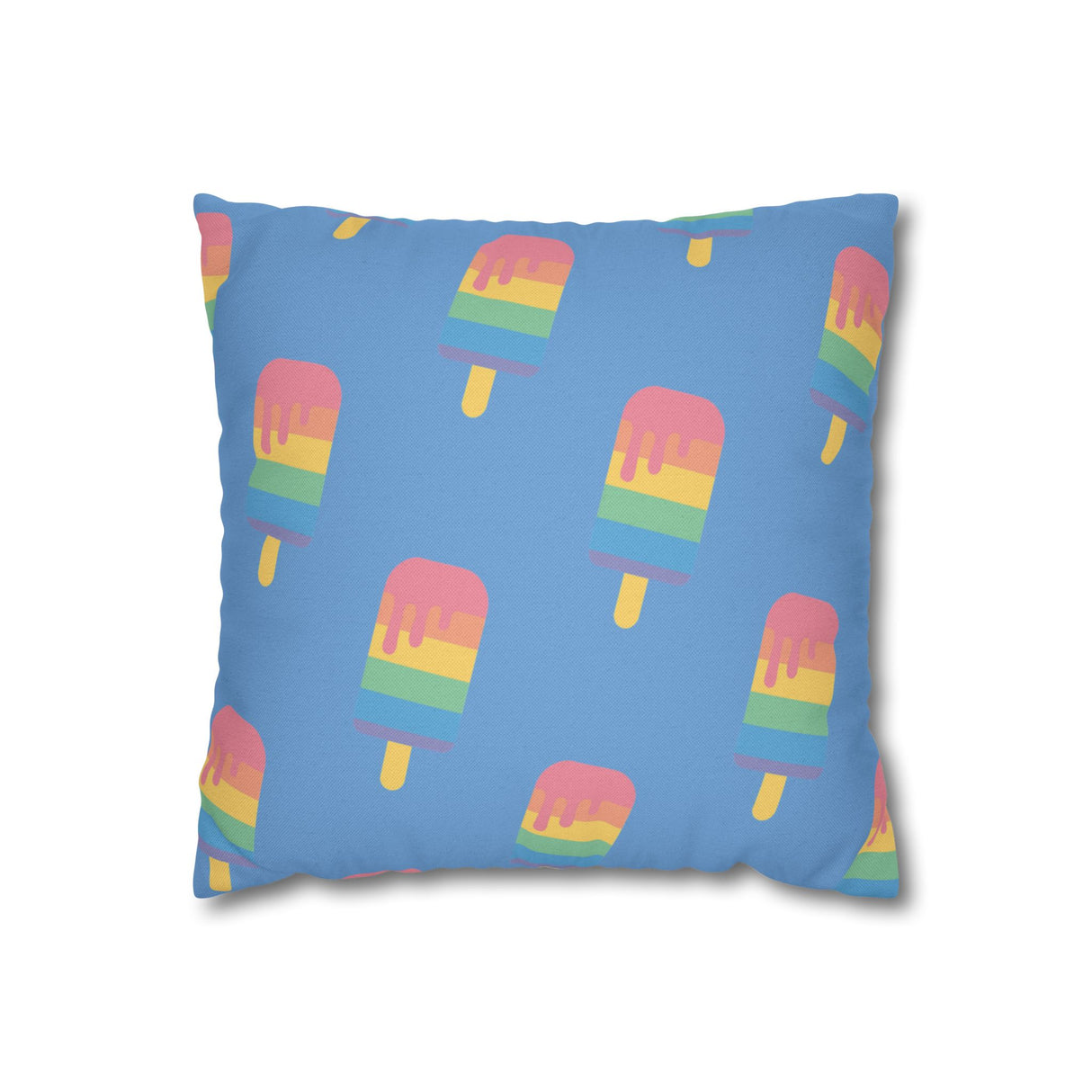 Melting Point Colorful Popsicle Square Pillowcase for Summer Vibes