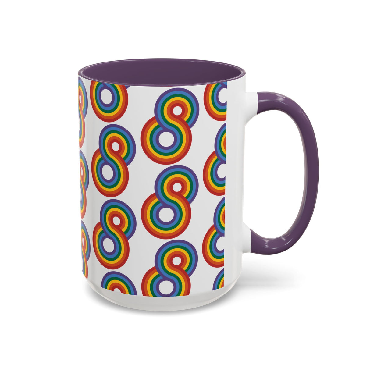 Gayfinity Rainbow Accent Mug – Infinite Pride, One Sip at a Time – 11oz & 15oz Options