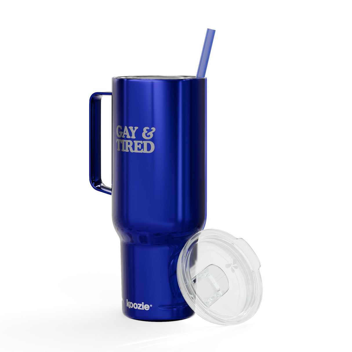 Gay & Tired Engraved Insulated Tumbler - 40oz Sir Travel Mug