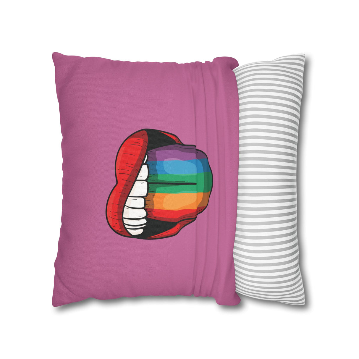 Rainbow Lick Pillow Cover