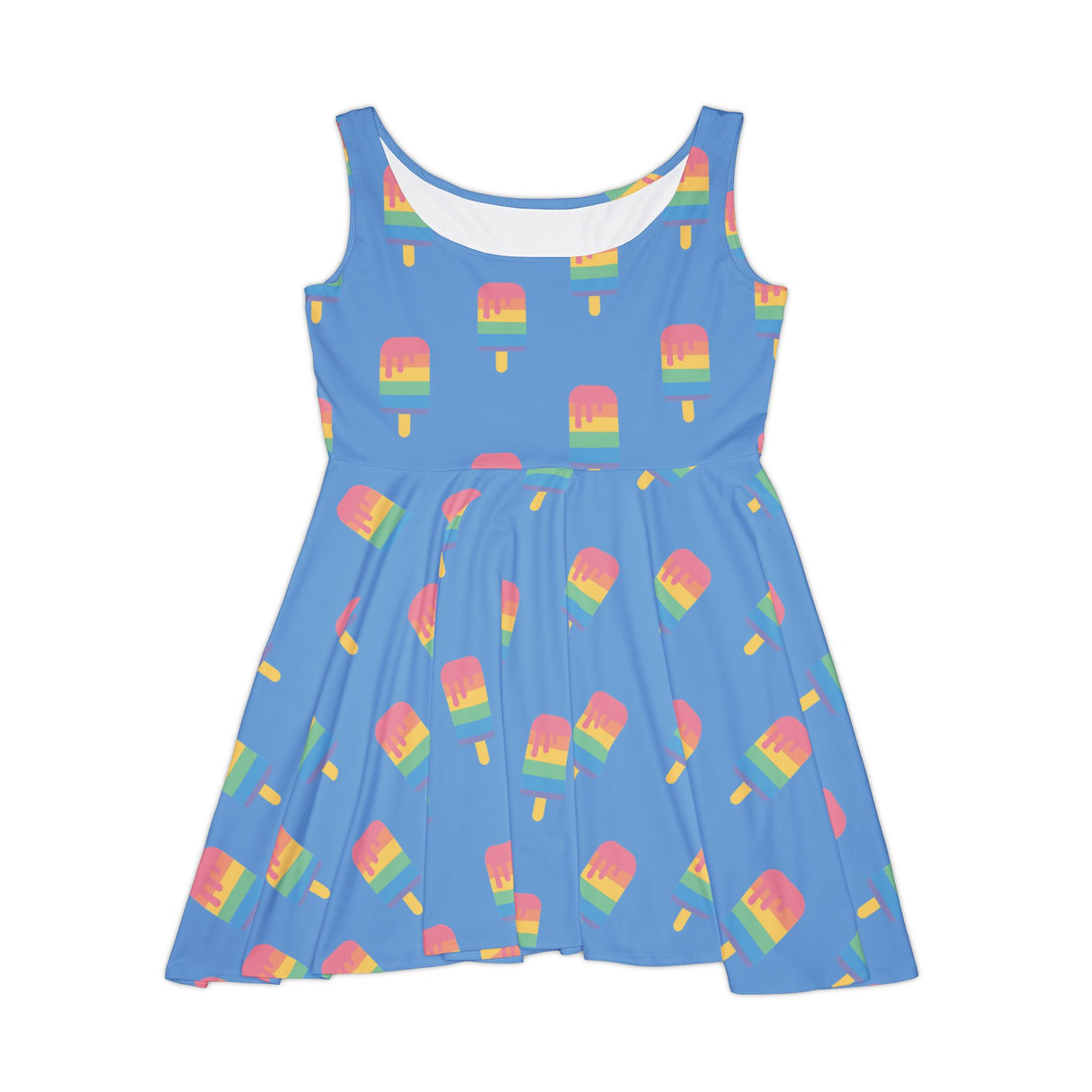 Melting Point Skater Dress, Summer Vibes Dress, Casual Party Dress, Cute Ice Cream Dress, Vacation Outfit