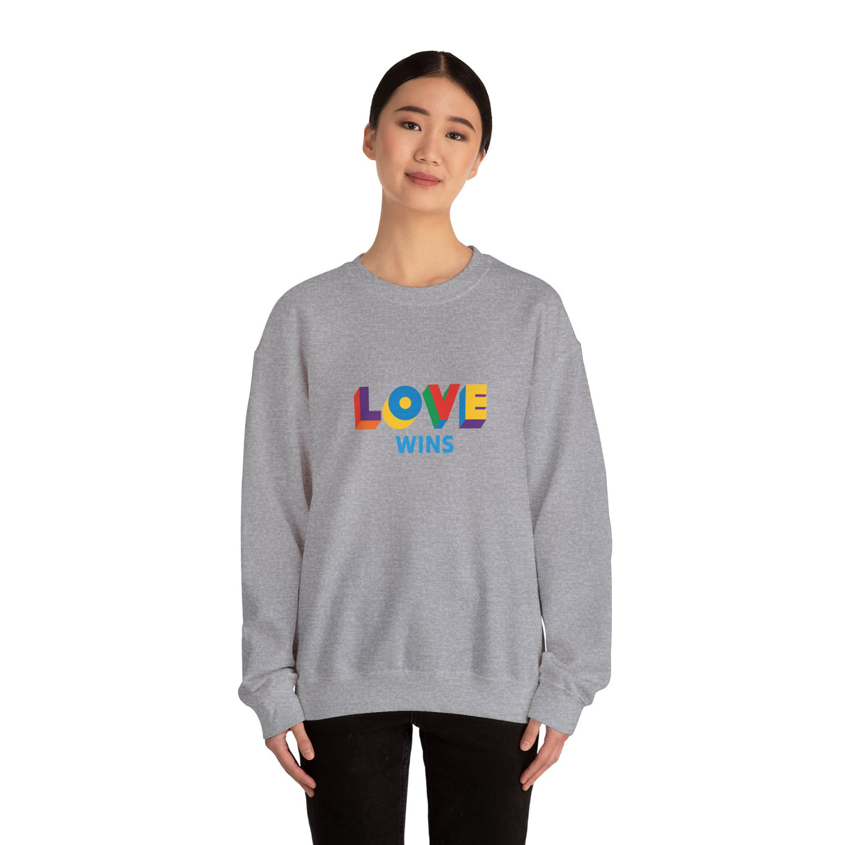 Love Wins Medium Weight Sweatshirt – Soft Feel, Solid Message