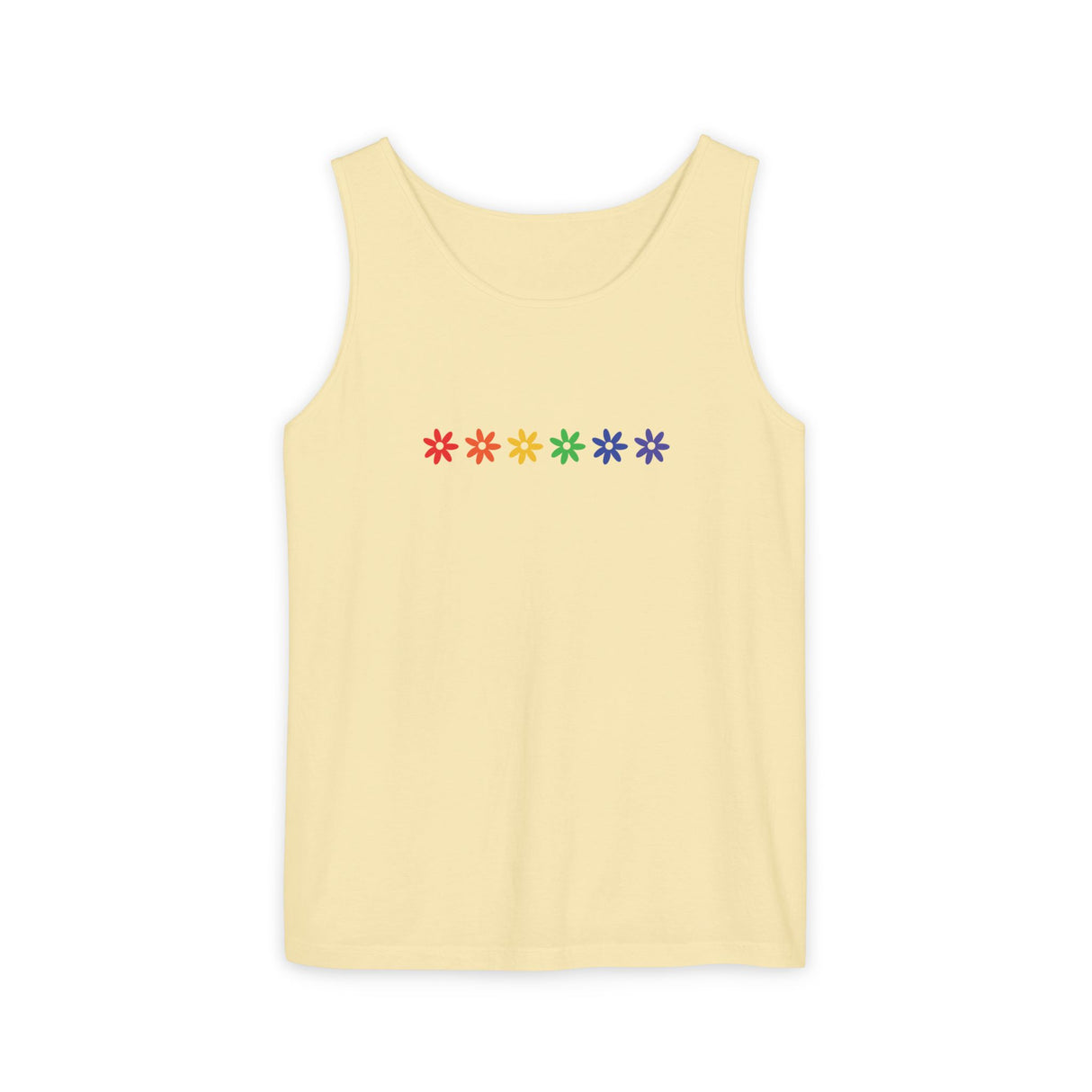 Rainbow Flowers Tee – Faded Florals, Loud Pride