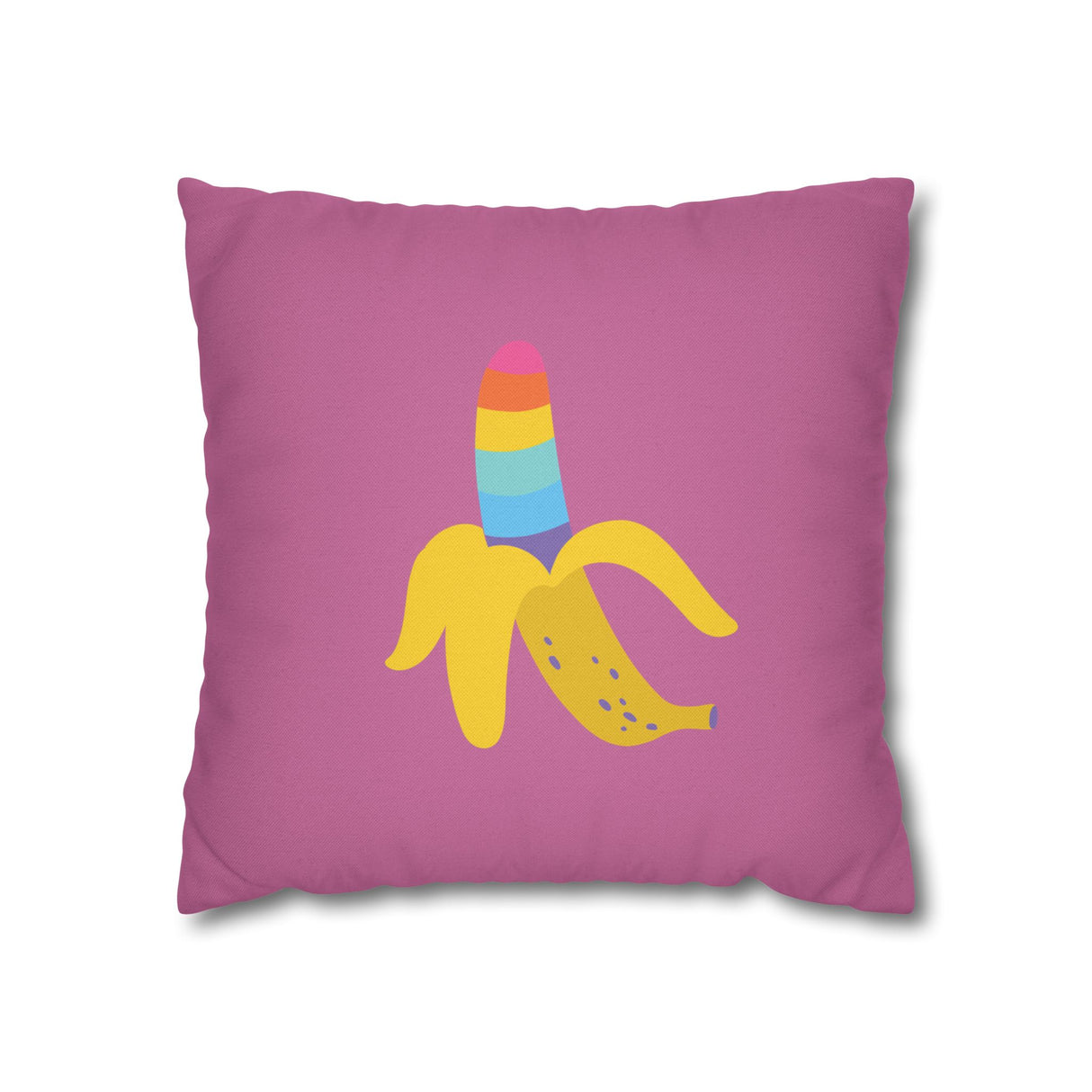 Banana Rainbow Pillow Cover