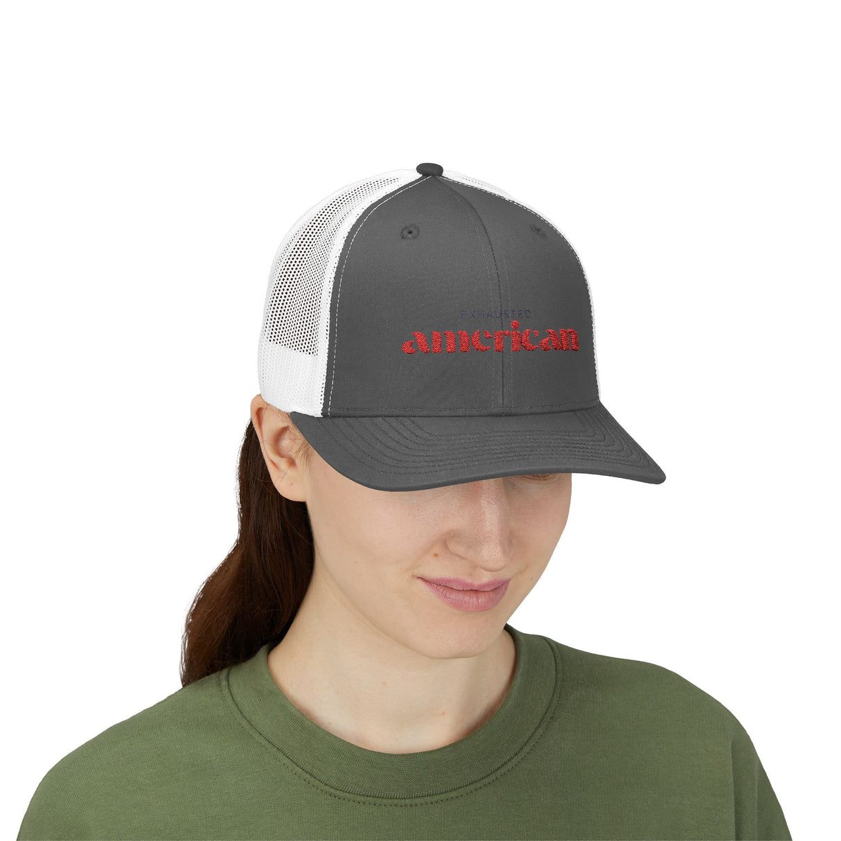 Exhausted American Snapback Trucker Cap